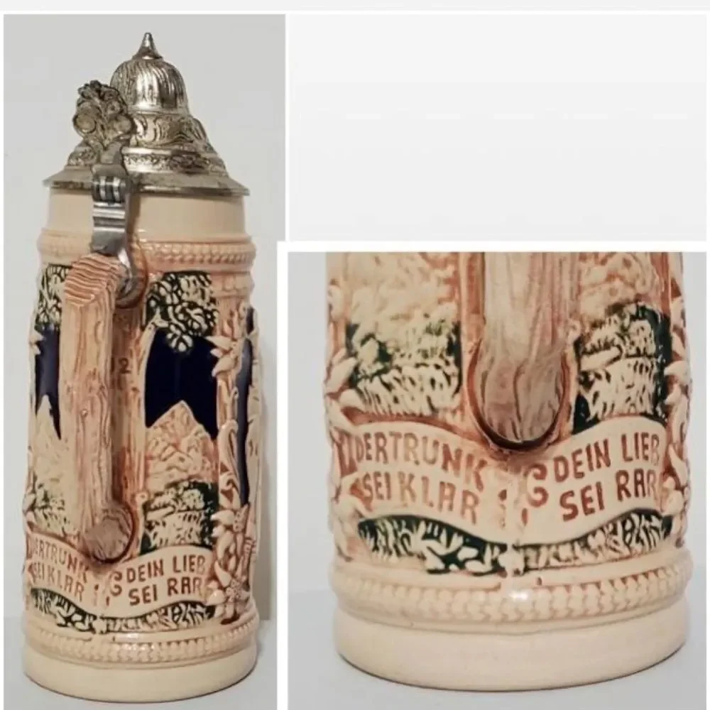 Vintage German Beer Stein Mug Love Collectable Lidded